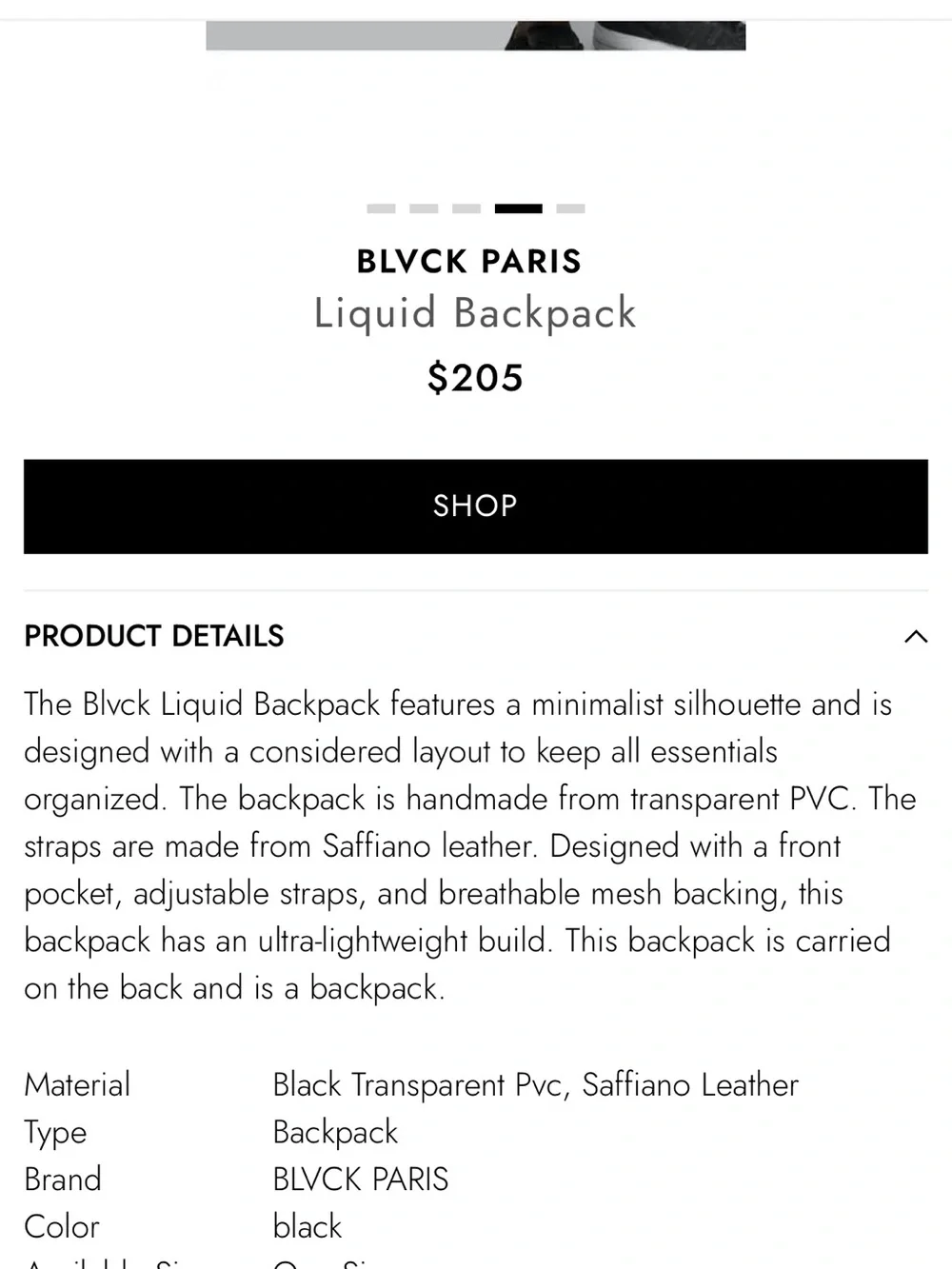 BLVCK PARIS Liquid Backpack (semi-clear)